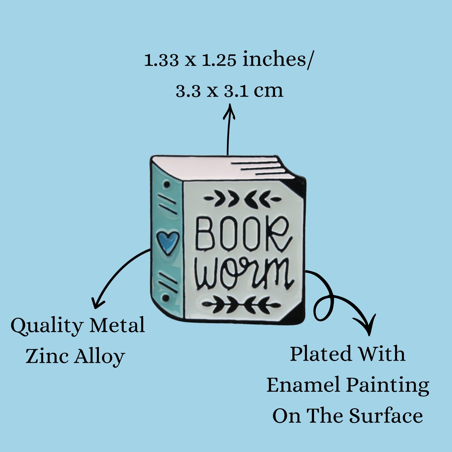 Book Allegiance Pin | ‘Book Worm’