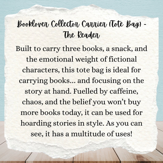 Booklover Collector Carrier | The Reader | Tote Bags