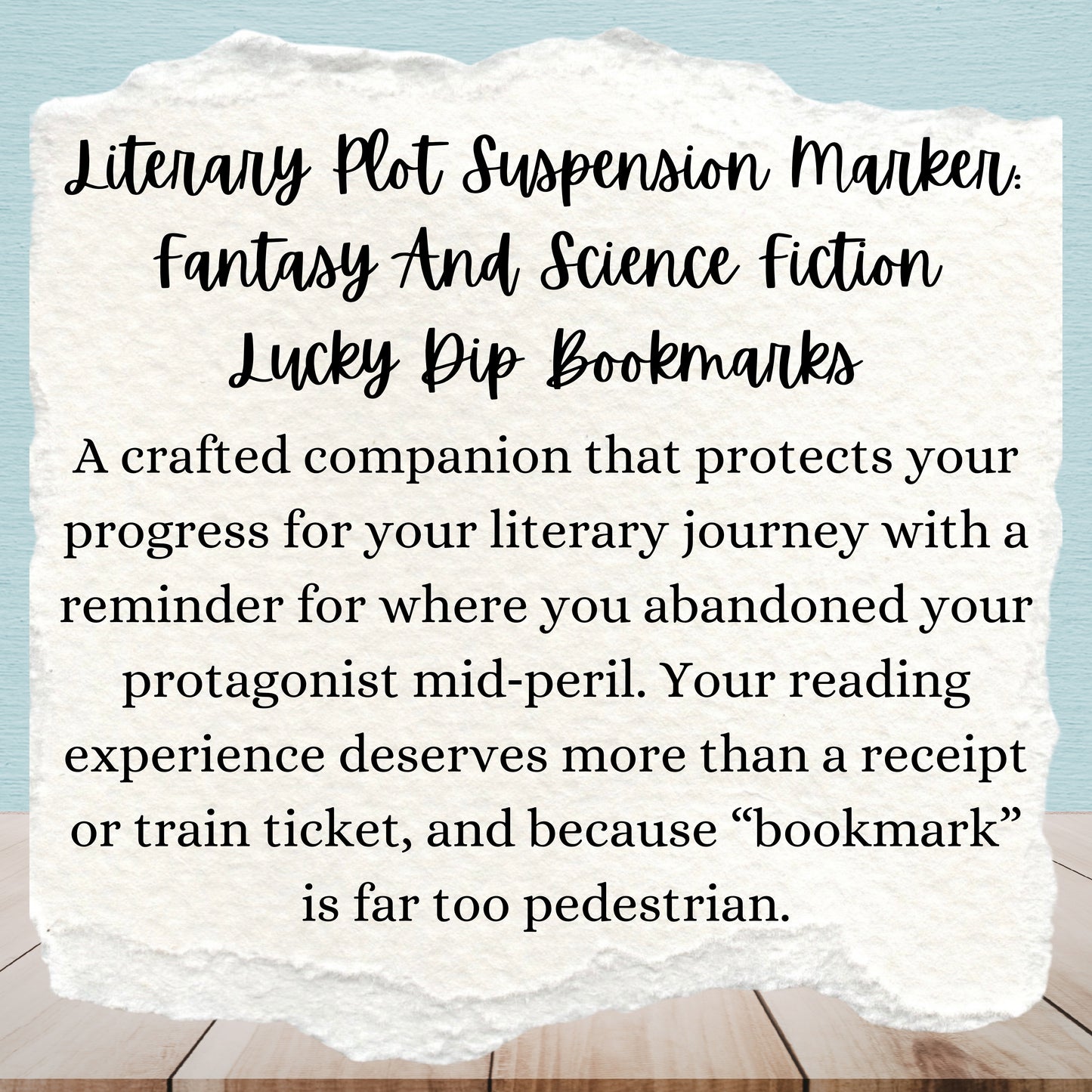 Literary Plot Suspension Marker: Fantasy And Science Fiction Lucky Dip Bookmarks