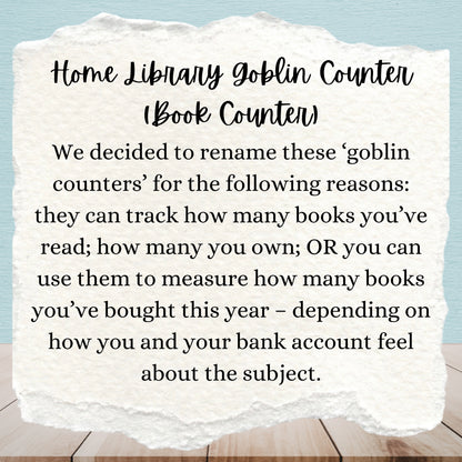 Home Library Goblin Counter | Dragon Edition | Book Counter