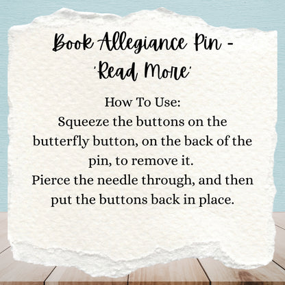 Book Allegiance Pin | ‘Read More’