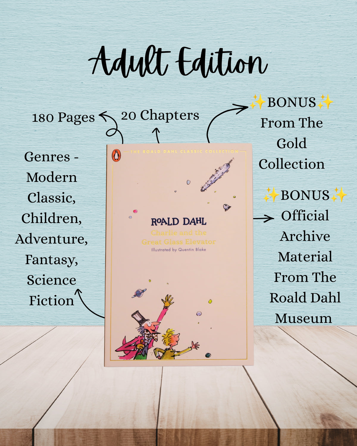Charlie And The Great Glass Elevator | Roald Dahl | Adult And Child Bundle