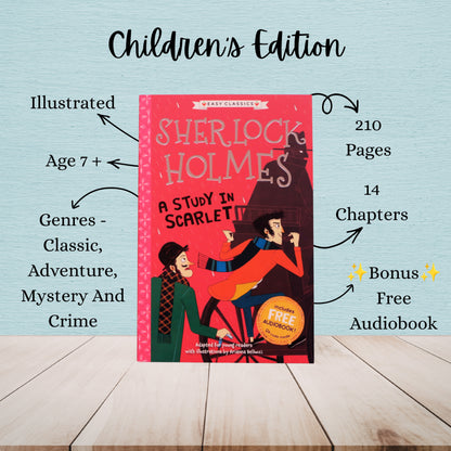 Sherlock Holmes:  A Study In Scarlet | Arthur Conan Doyle | Adult And Child Bundle