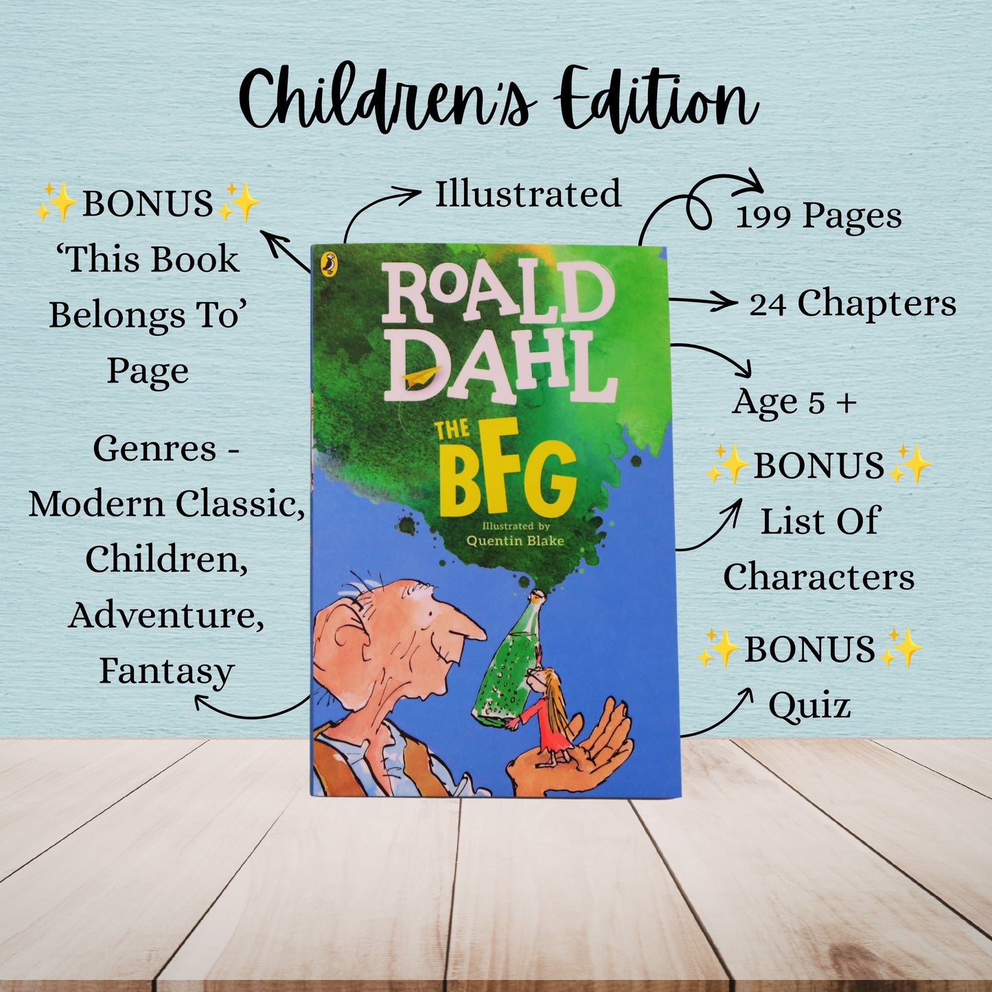 The BFG | Roald Dahl | Adult And Child Bundle