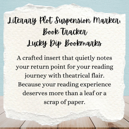 Literary Plot Suspension Marker:  Book Tracker Lucky Dip | Bookmarks
