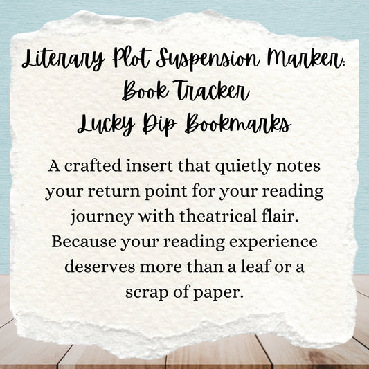 Literary Plot Suspension Marker:  Book Tracker Lucky Dip | Bookmarks