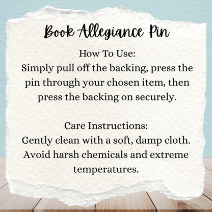 DISCOUNT:  Book Allegiance Pin | ‘In A Really Good Place Right Now, In My Book Of Course... Not Mentally’