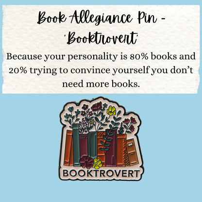 Book Allegiance Pin | ‘Booktrovert’