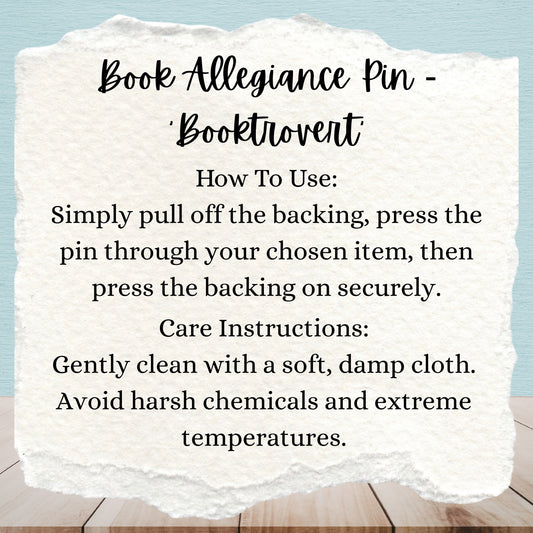 Book Allegiance Pin | ‘Booktrovert’