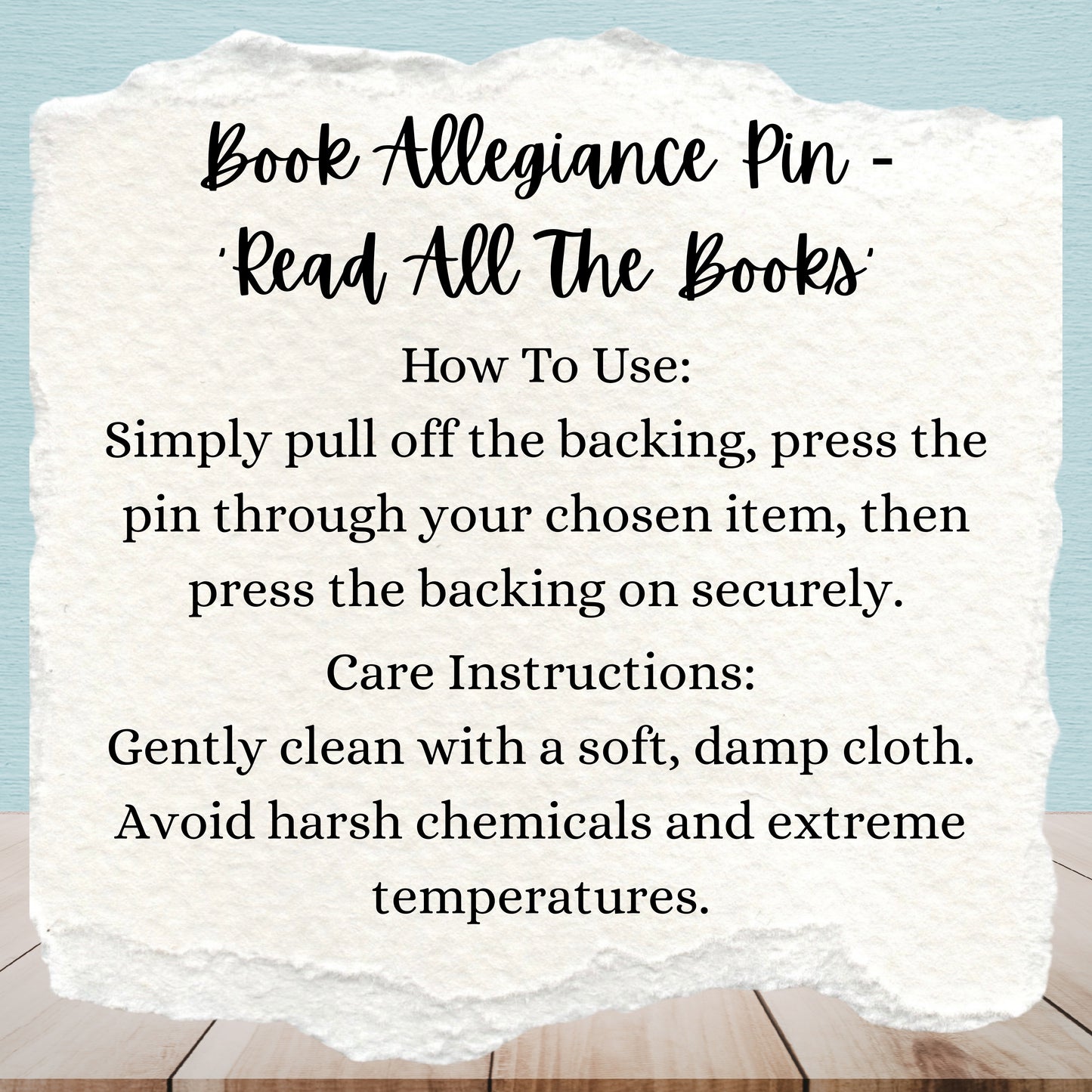 Book Allegiance Pin | ‘Read All The Books’