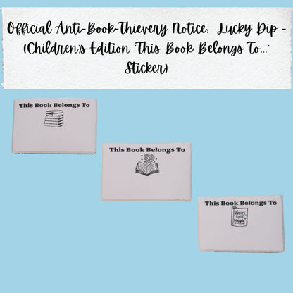Official Anti-Book-Thievery Notice:  Lucky Dip | Children’s Edition ‘This Book Belongs To...’ Stickers